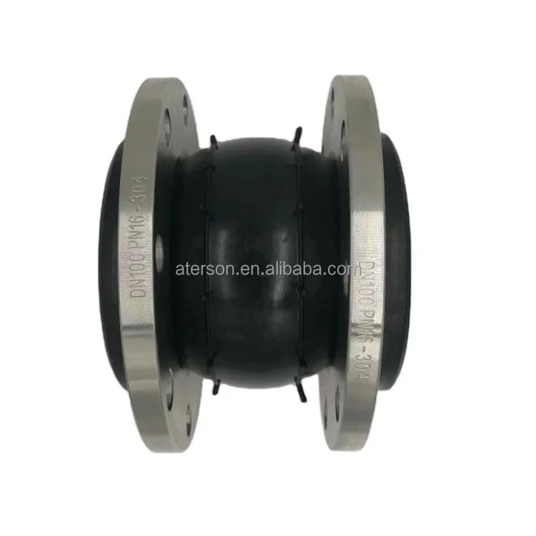 Wholesaler dealer stainless steel 304 flange rubber expansion joint for DN100 PN16 union type