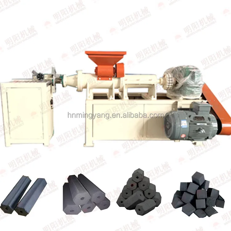 Charcoal Cube Shape Briquette Hookah Coconut Shell Charcoal Stick Extruder Making Machine Price