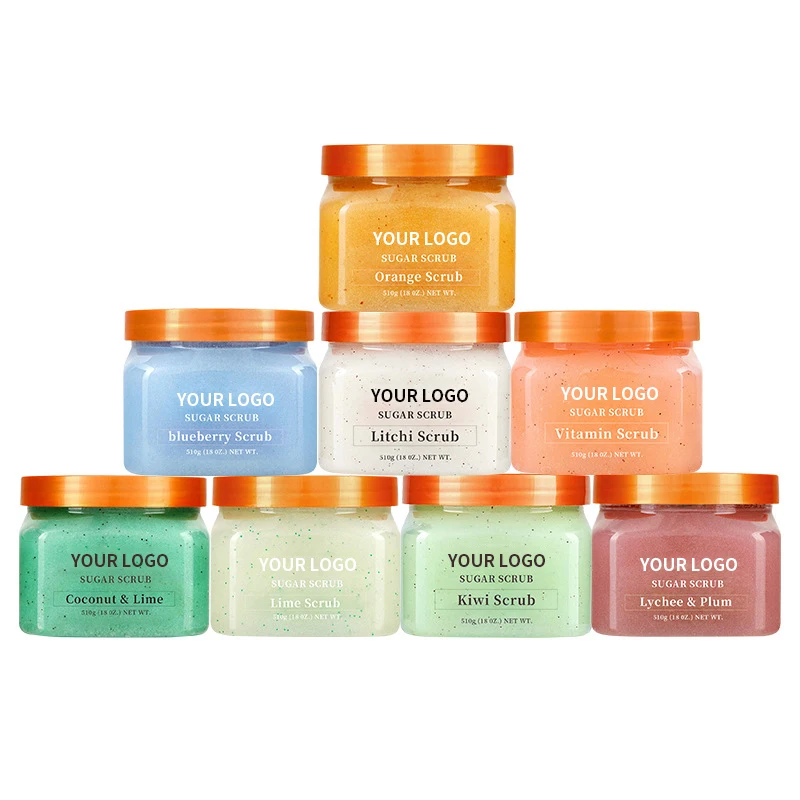 Wholesale Custom Logo Lactulose Fructose Scrub Moisturizes Body Scrub Cream Whitening Exfoliating Bath Sugar Body Scrub