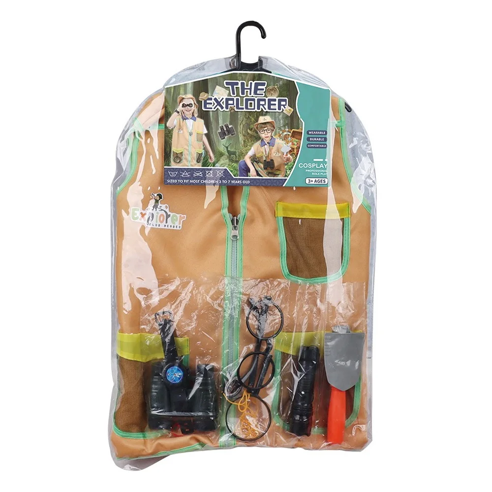 Wholesale Explore Set For Kids Camping Adventure toy kit Outdoor Pretend Play Set Kids Explorer Kit with Vest and hat