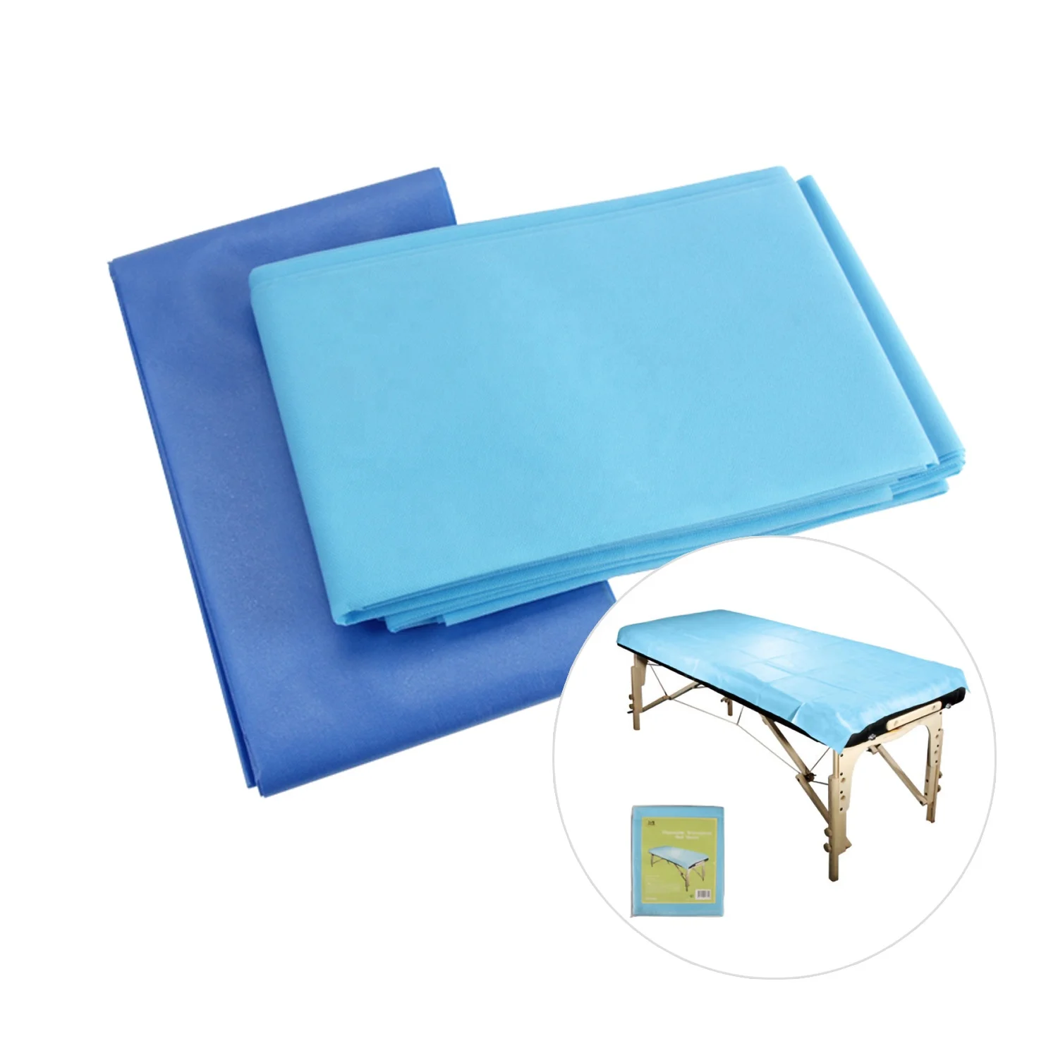 Skin friendly Soft Disposable bedsheet Polypropylene Nonwoven Bed sheet Hospital Medical  Use pp non woven fabric