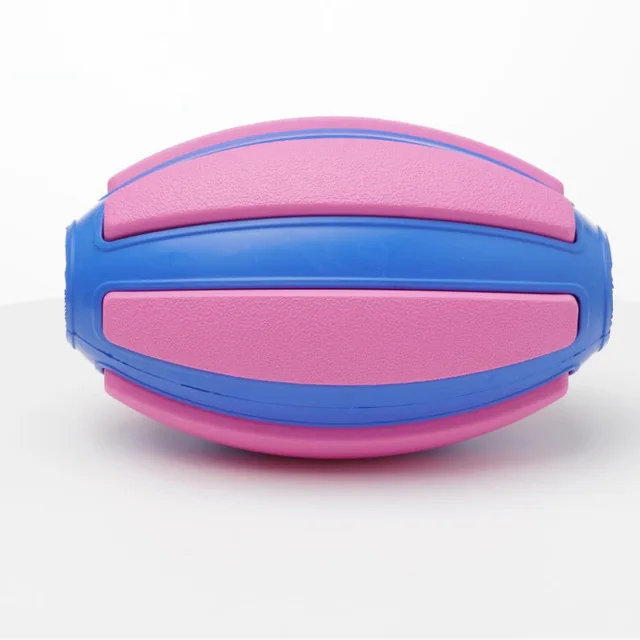  Natural Rubber Durable Grinding Teeth Pet Dog Chew Toys Rugby
