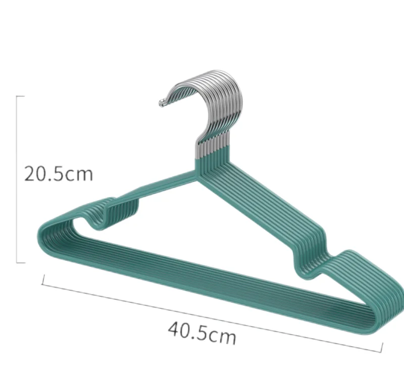 Hot online classic modern hangers metal clothes hanger Wholesale Colorful Non-slip Pvc Coated Wire Metal Laundry Clothes Hanger