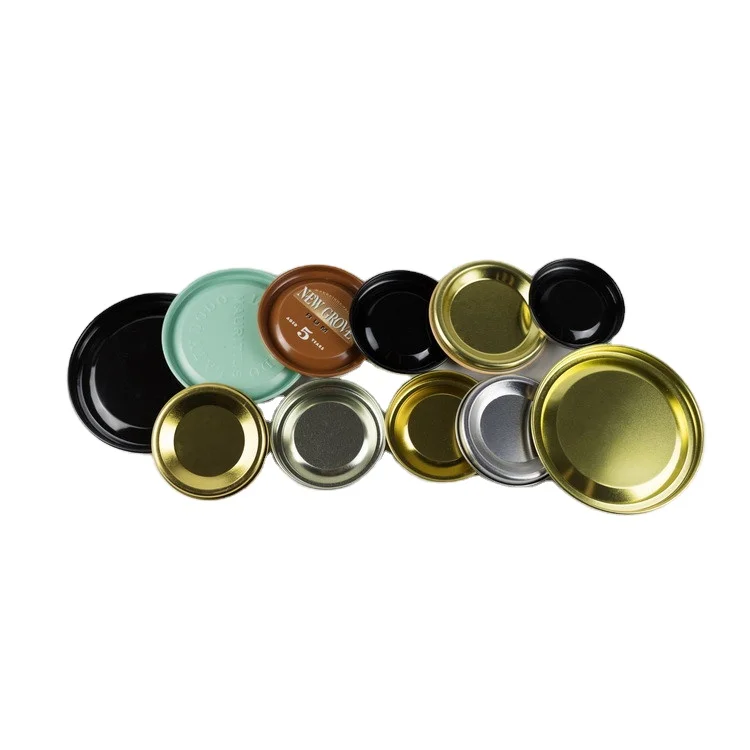 83mm Removable Top Metal Lid Cap Plug Tinplate Can Cover For Paper Tube