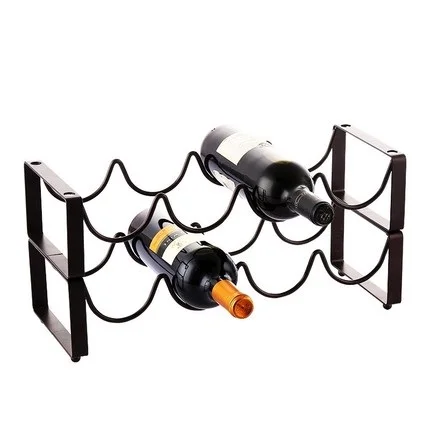Simple style metal wine rack stackable wine bottle rack independent kitchen storage cabinet wine rack