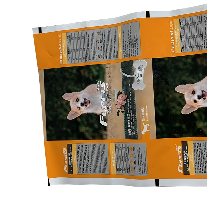 
High quality dog cat food packaging aluminum foil laminated sachet roll film 