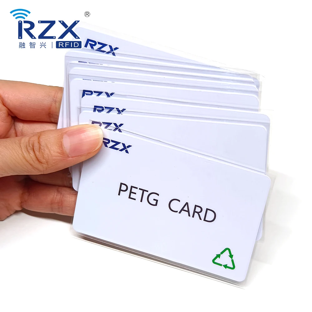 Eco-friendly PETG Card Custom RFID Smart Cards LF HF UHF Printable Cards