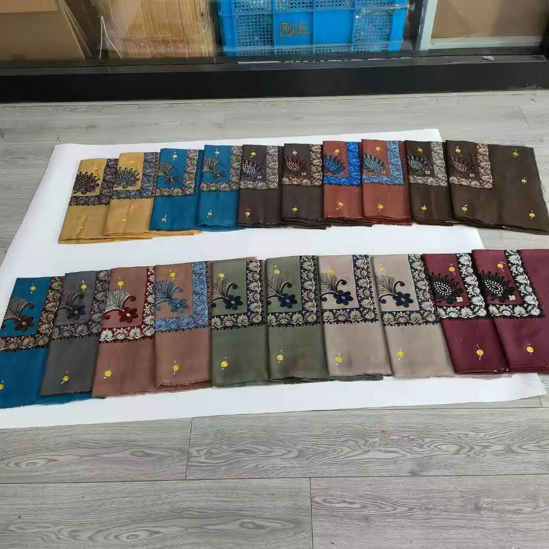 Scarf KeffIyeh Scarf Veil Shemagh Head Wrap for Outdoor 50inch mix colors eid al fitr muslim hijabs for men islamic embroidery