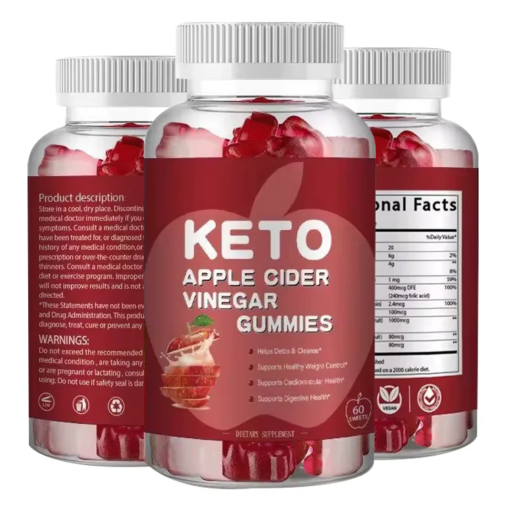 OEM Bulk No Sugar Free Korea Apple Cider Vinegar Vitamins Candy ACV OEM Weight Loss Keto Gummies With Mother