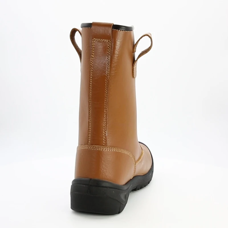 Gaomi Morning Glory High Leg Dual PU Sole Cow Action Leather CE Certification PU Injection Construction Rigger Boots