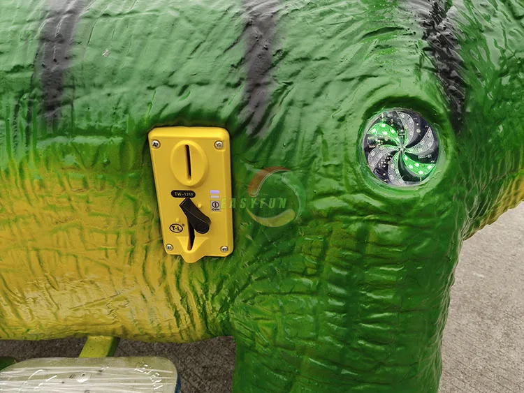 Amusement Playground Coin Operation Children Kids Racing Game Cartoon Dinosaur Battery Ride Car