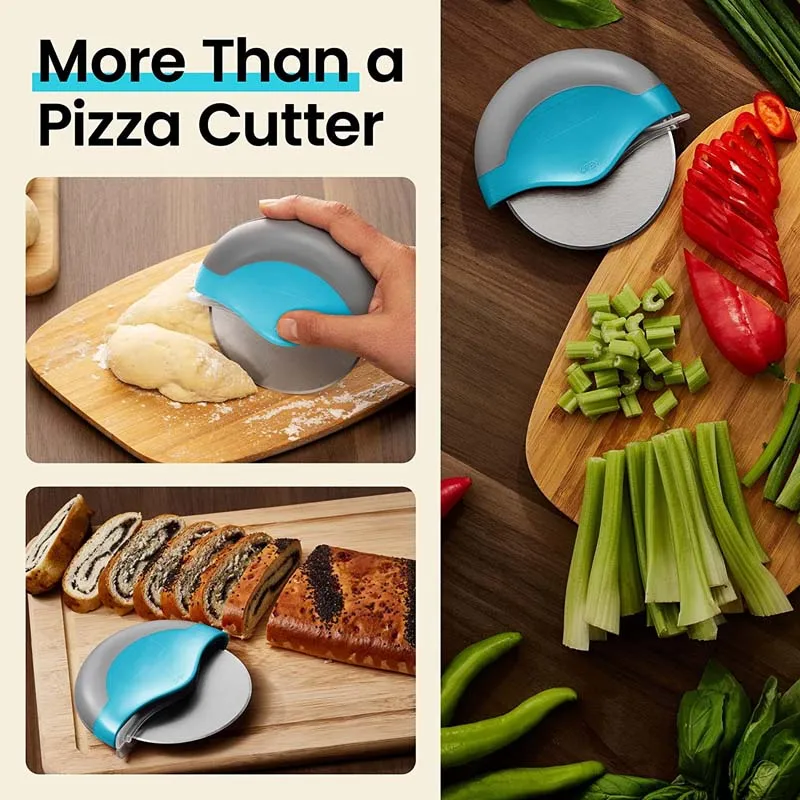 Premium Super Sharp Stainless Steel Pizza Tools Easy to Cleaning Pizza Silicer Rolling Cutter
