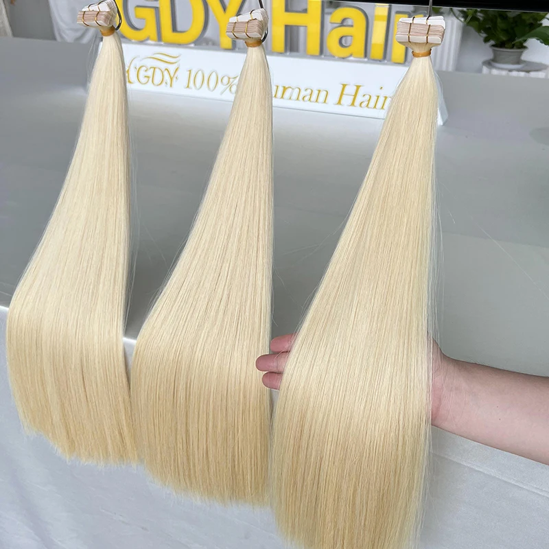 Natural 613  Vietnam Bone Straight Super Double Drawn Raw Virgin Hair Extensions Blonde Human Hair