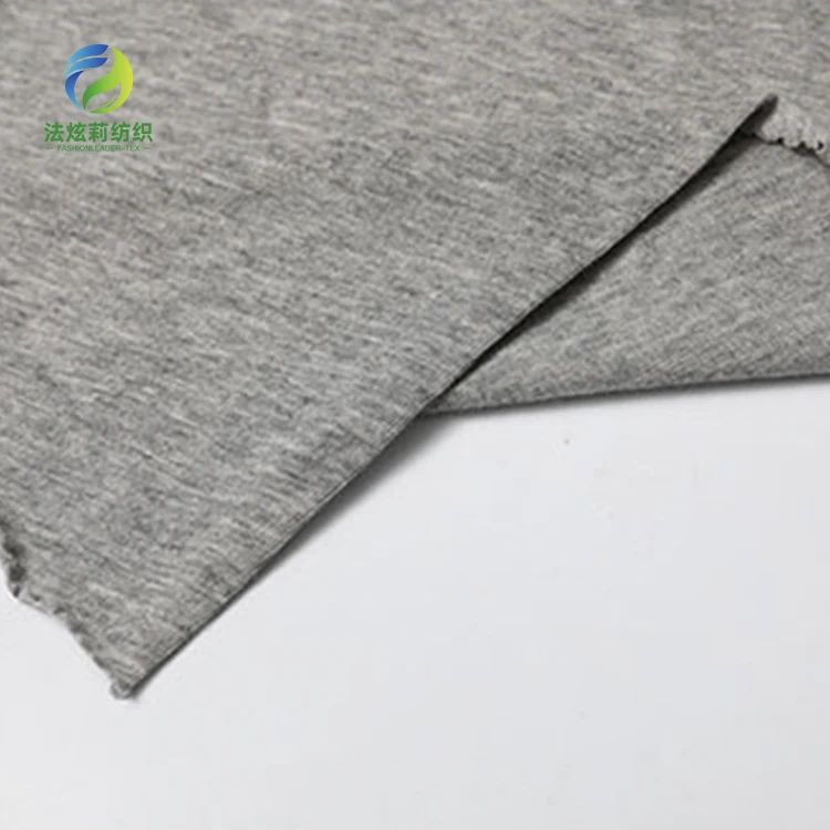 
High Quality semi-worsted 120gsm 5% merino wool 95%cotton blend single jersey interlock knitted fabric for T-shirt dress pants 