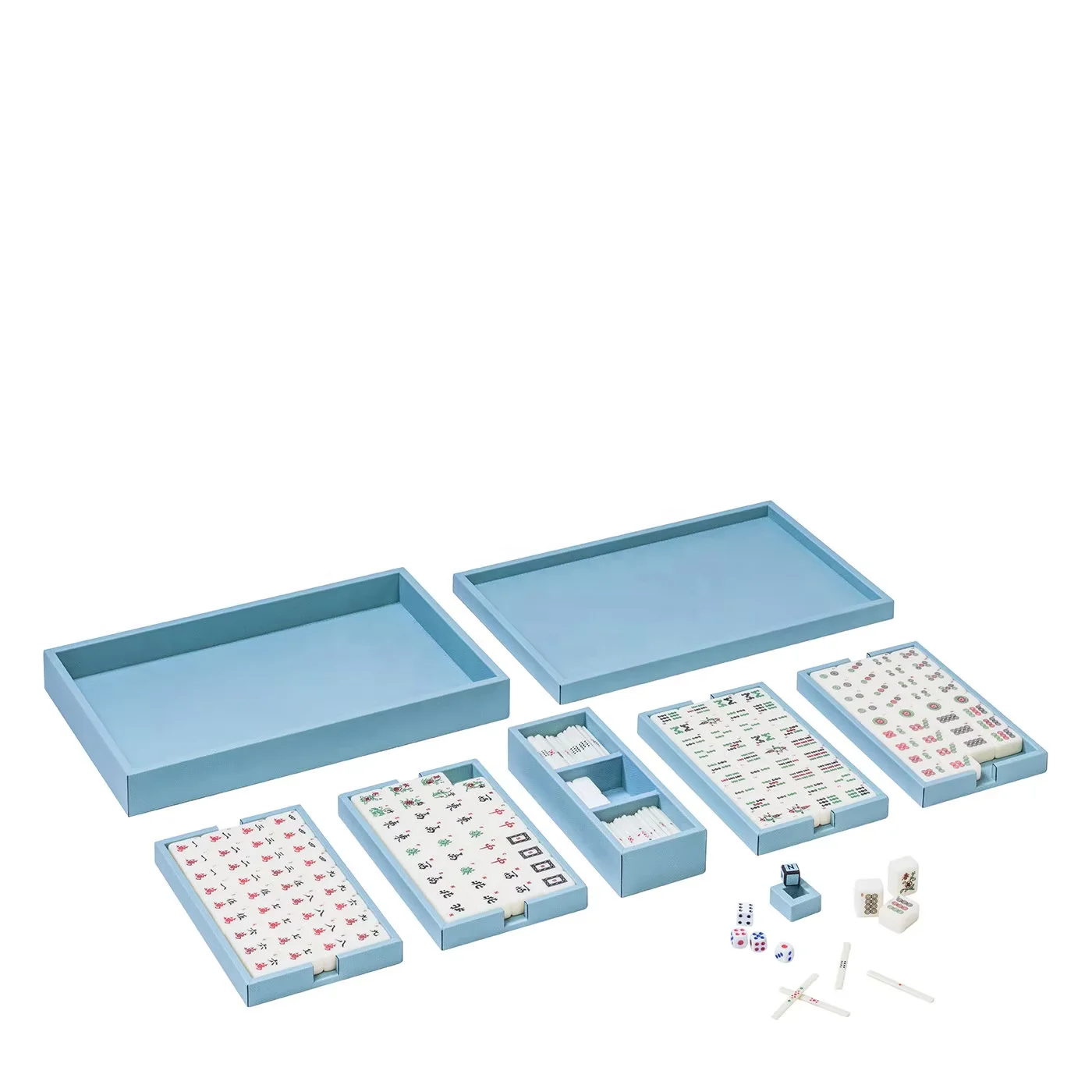 Customized Personalized Leather Luxury Durable Mahjong Sets Chess & Checkers & Backgammon