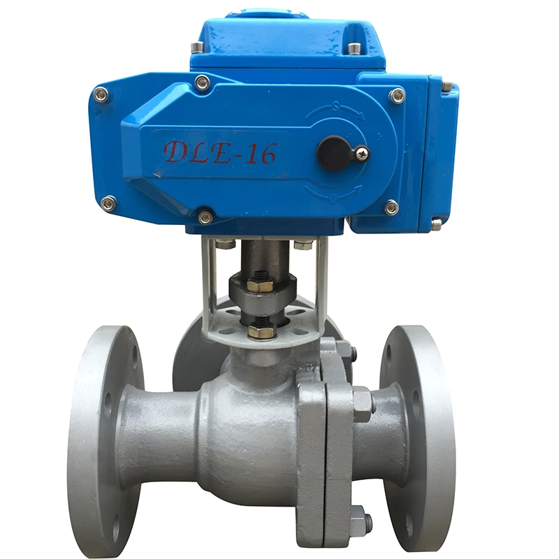  stainless steel ss316 304 PN16 flanged cf8m ball valve with electric