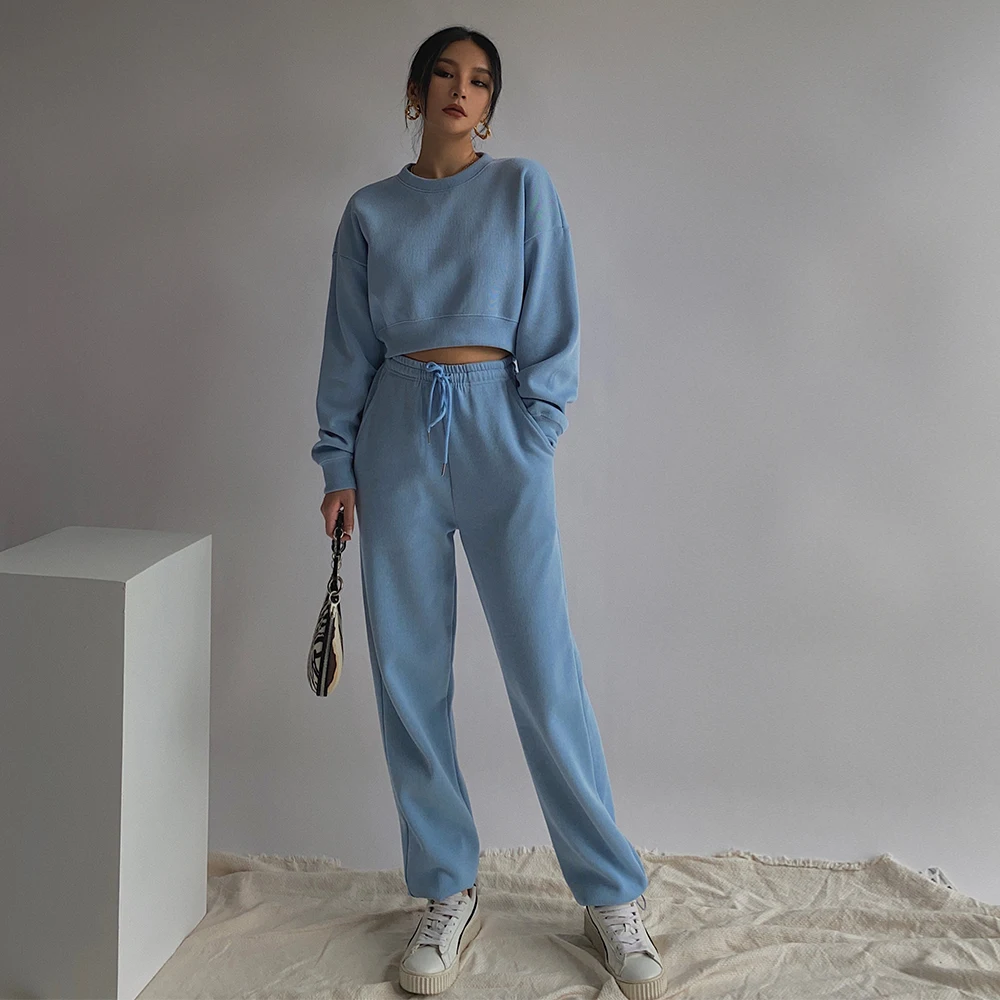 Two-piece Suit of Spring and Autumn Sweater and Trousers  Casual Hoodies Women Hoodie Set  Women Sweat Suits Set