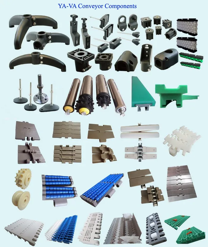 Conveyor spare parts adjustable guide rail bracket cross clamps plastic conveying line components