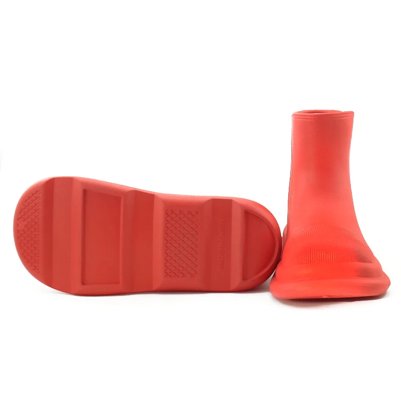 Lapps Custom rain boots Soft Waterproof Anti Slip wellington footwear Eva red neoprene ankle boots