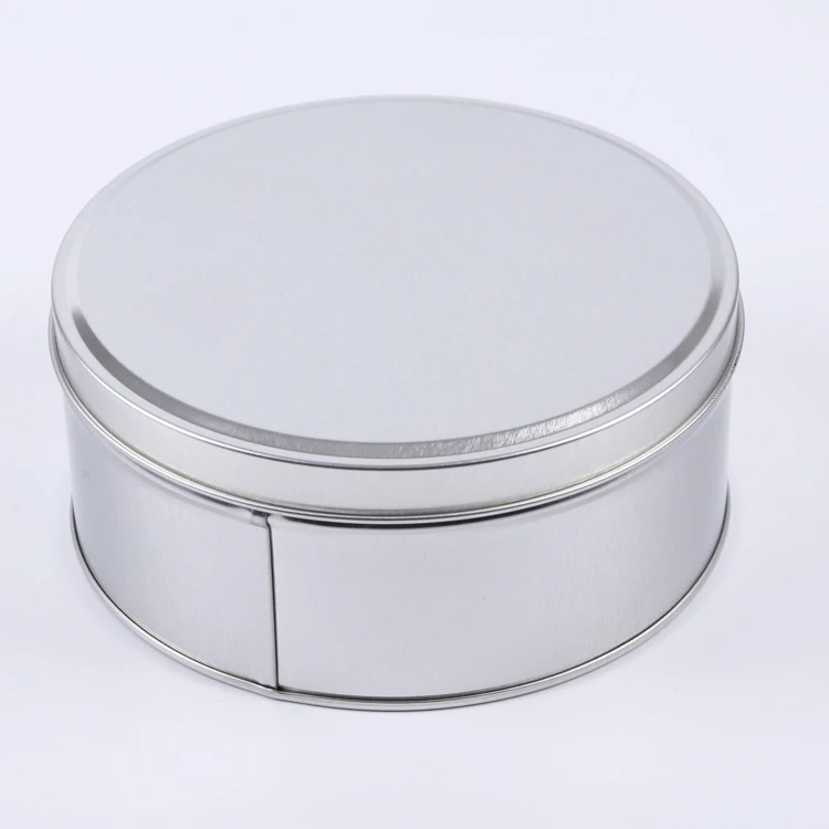 Candle Tin box for candle packing metal candle tins Silver Color Round Tin Box