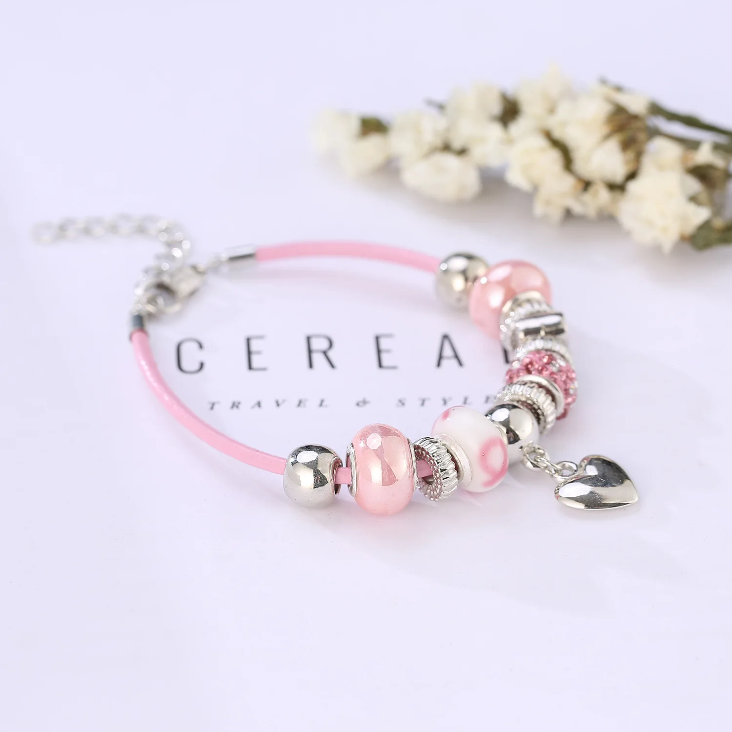 2022 Ladies Red Ribbon Pendant Breast Cancer Awareness Jewelry Women girl gift bracelet