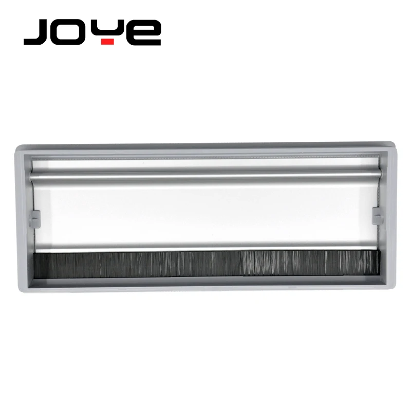ABS Aluminum Alloy Furniture Soft Closing Brush Cable Grommet Box with buffer For Workstation