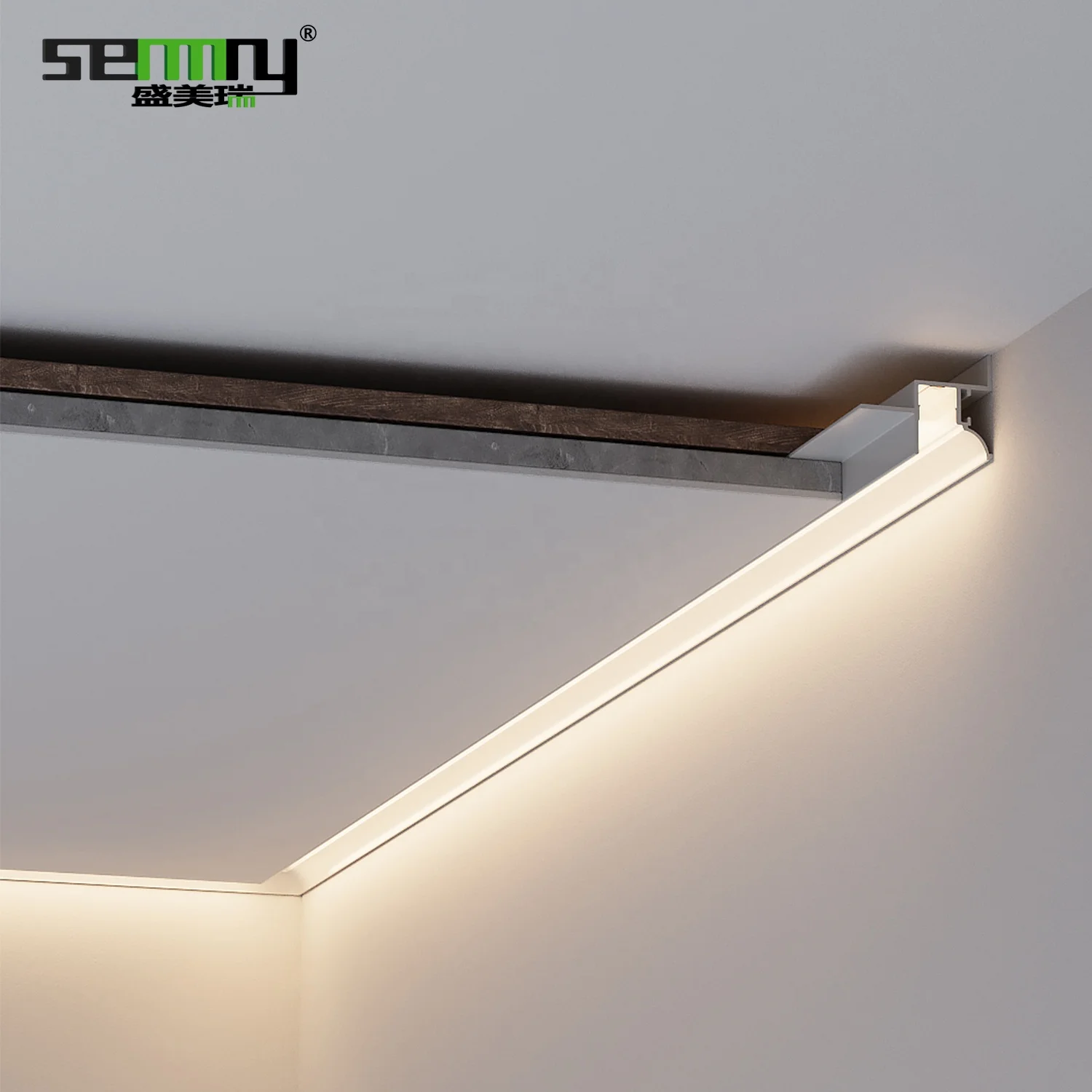 Waterproof Ceiling Light Led Strip Embedded Design for Many Occasions Aluminum Decoration