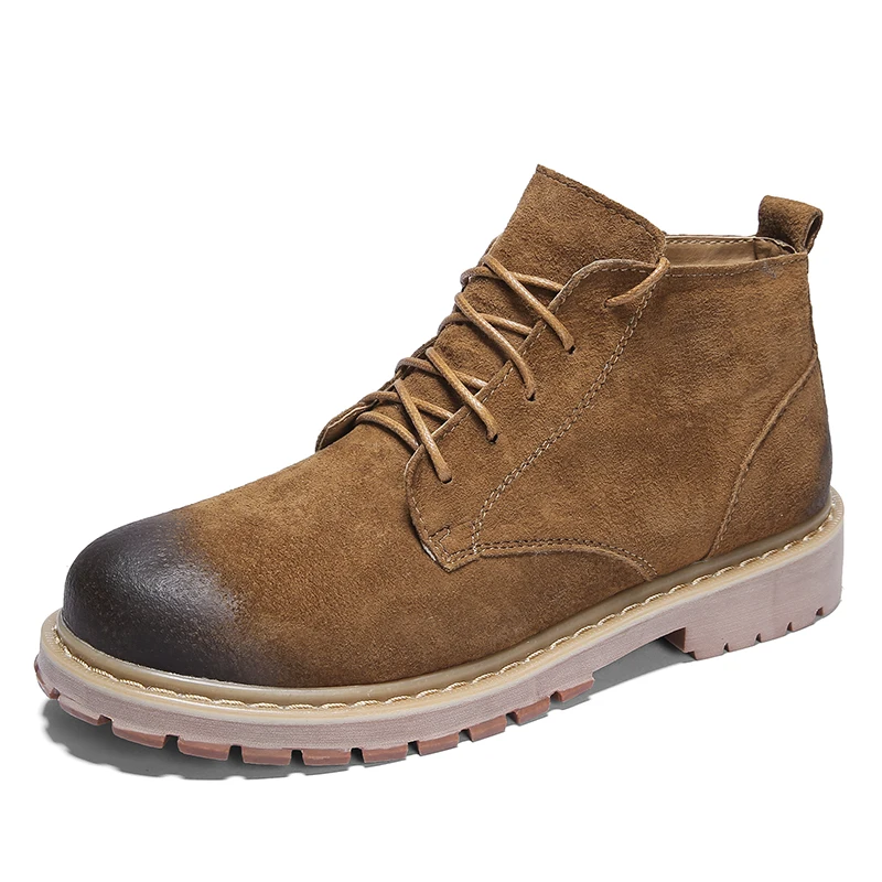 
Low Price Fashion Martim Men Retail Outdoor Man British Sneaker Pu Leather Hiking Short Boot for Man Casual Shoe 