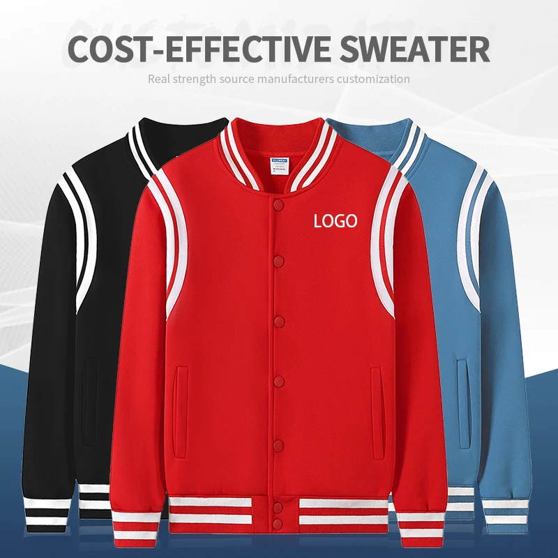Newest popular styles youth baseball jackets coats autumn sport fleece sweatshirts for men