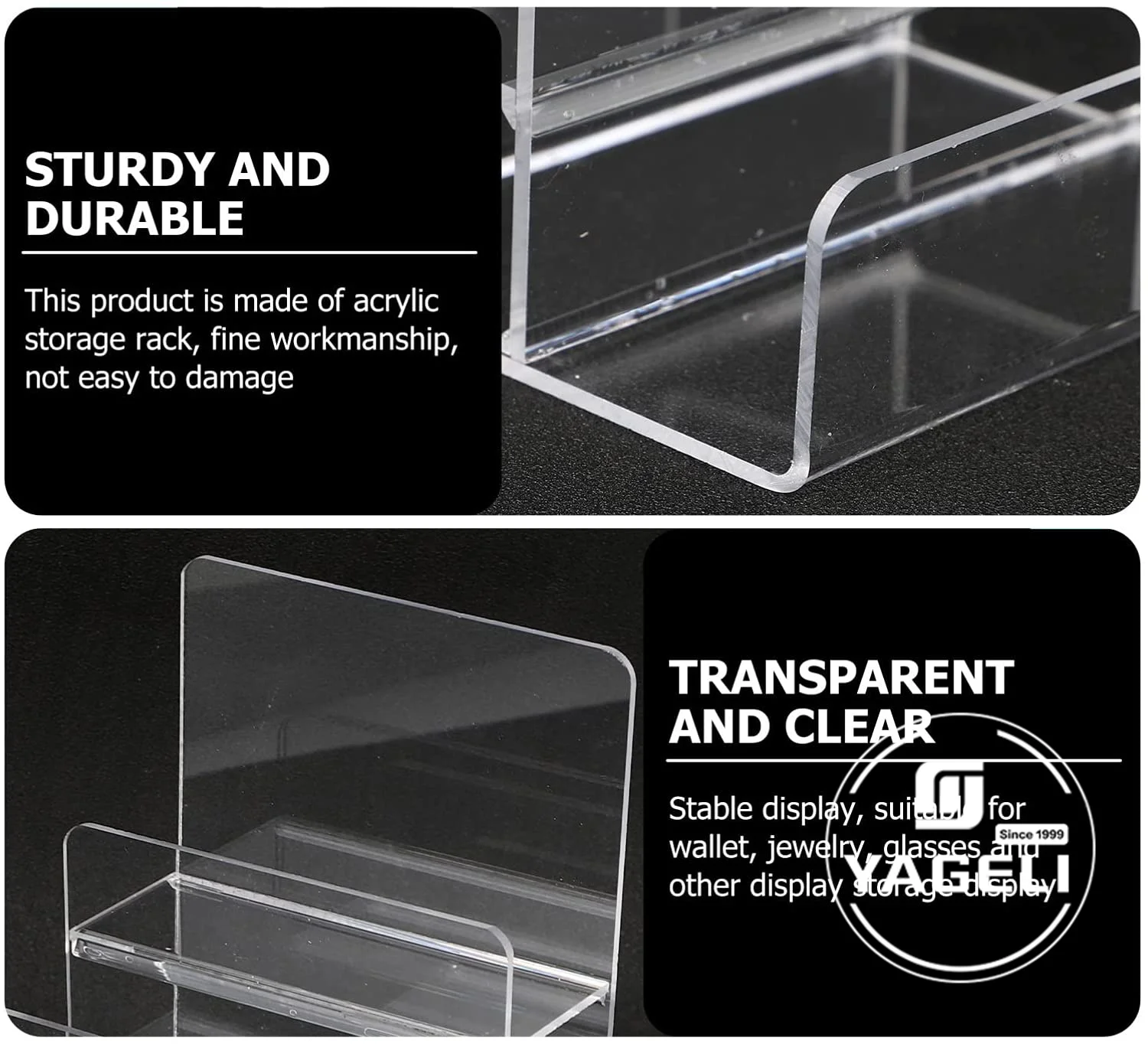 Прозрачная акриловая подставка для бумажника витрина сумок и кошельков держатель розничного магазина полка косметики
