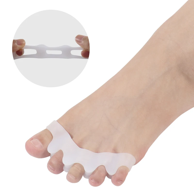 Wholesale 5-Loop silicone  toe spacer bunion corrector toe stretches toe separator bunion corrector hallux valgus