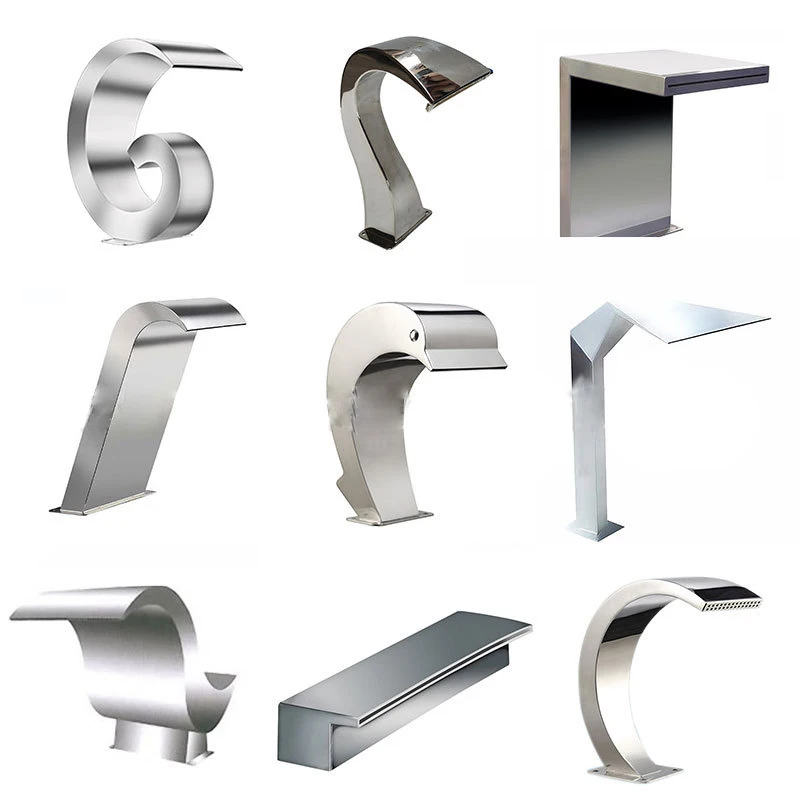 OEM Small Garden Outdoor Landscaping Glass Wall  Fuentes Piscinas Pond Waterfall Pool Fountain Blade Cascada Cortina De Agua