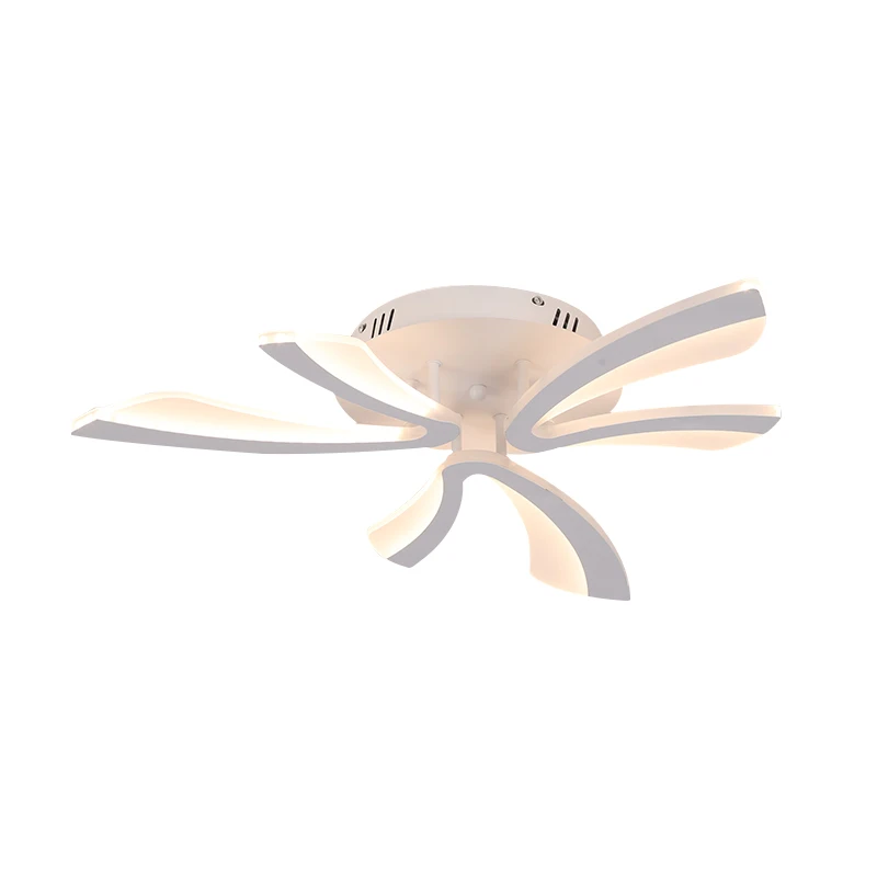 Floral Arc LED Ceiling Light Modern Minimalist Round Bedroom New Living