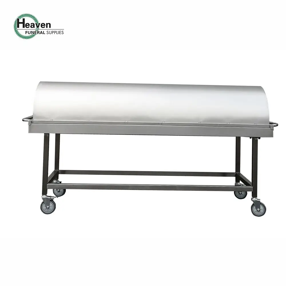 Corpse Cart Funeral Supplies Heavy Duty Mortuary Trolley Autopsy Cart with Cover