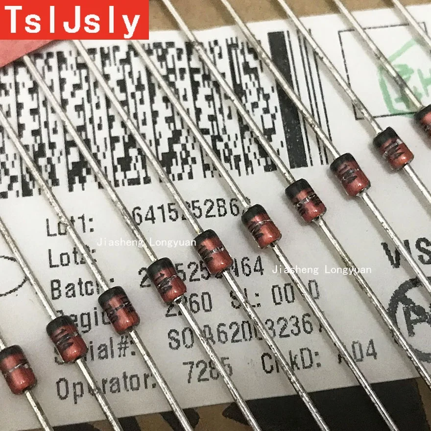 TSLJSLY Voltage stabilizing tube directly inserted 1N4730A-TR DO-41 1W 3.9V original glass diode IN4730A