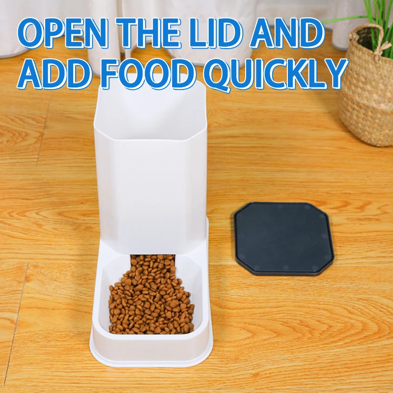 Semi Automatic pet feeder Cat dog food feeder kettle automatic water feeder Non-wet mouth water dispenser