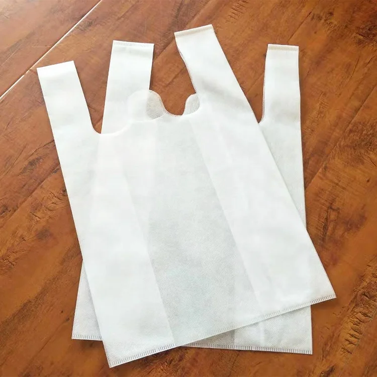 PP non-woven t-shirt bag 45gsm 15*30*10cm white or by your order