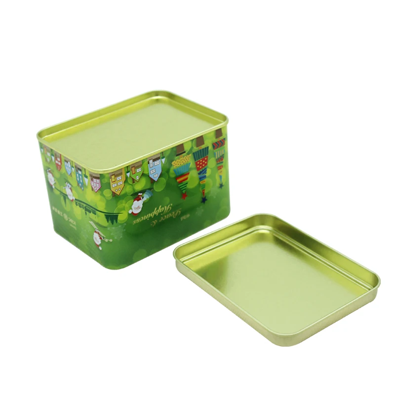 christmas cookie fancy chocolate gift packing metal tin box