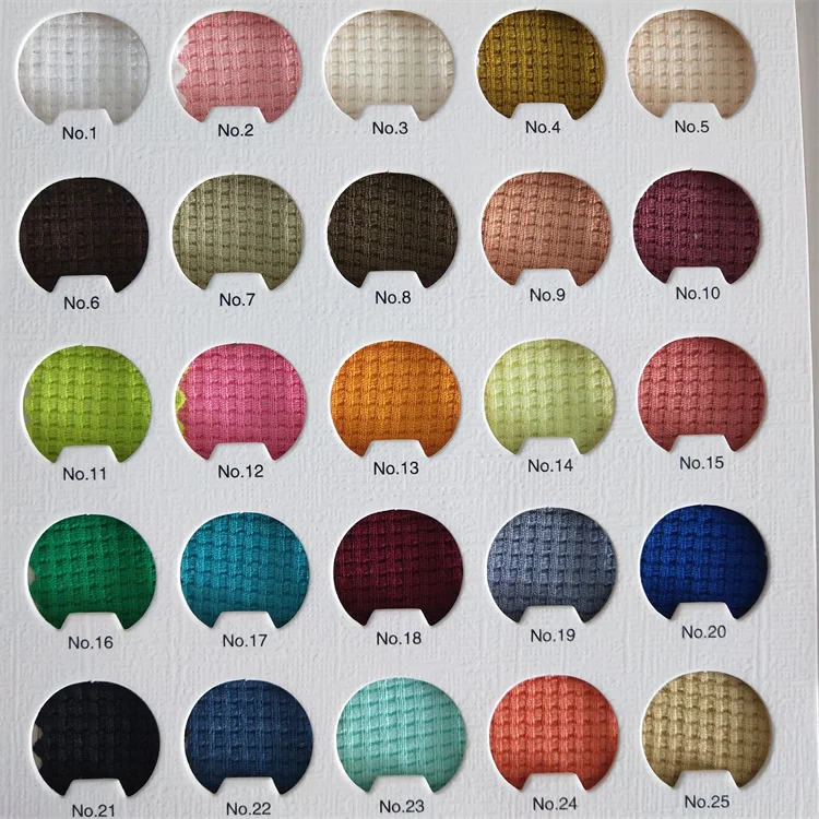 100% Polyester Sweatshirt Cloth Cross Mini Jacquard Crepe Knitting Printed Microfiber Waffle Fabric