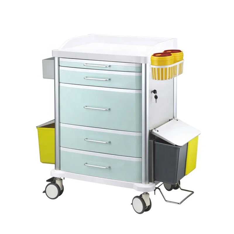 New Arrival Nursing Trolley Cart Computer Trolley Endoscopy Trolley With Box