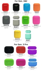 Оптовая продажа, силиконовый защитный чехол для Airpods 1, 2, 3 и Airpods Pro