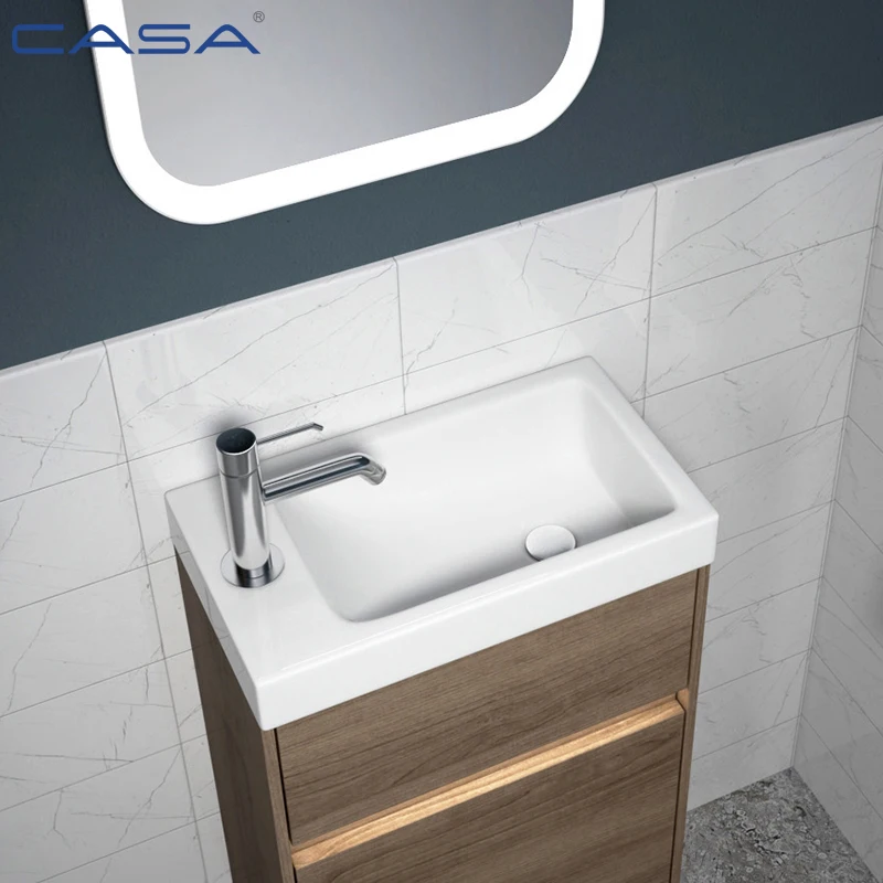 CASA Drop In Vanity Basin Lavamanos Modern Small Cabinet Sink Bathroom Hand Wash Ceramic Washbasin