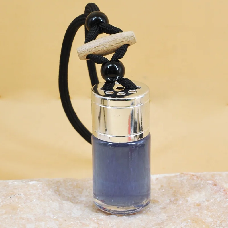 Mini cute 5ml 8ml 10ml 12ml 15ml round car perfume diffuser glass bottle with aluminum oxide wooden cap