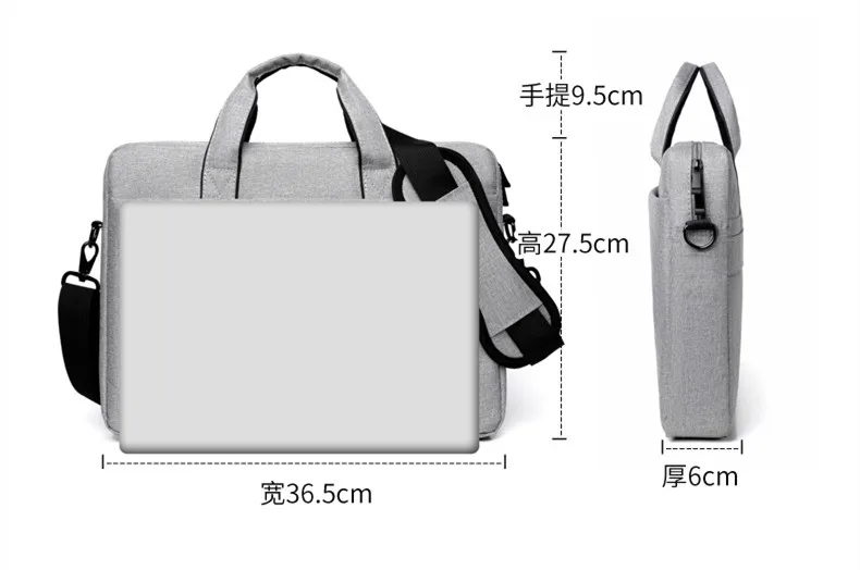 Fashion  Handbag Laptop Bag 13 14 15 15.6 Inch Computer Case Cover Notebook Accessory Women Men Briefcase