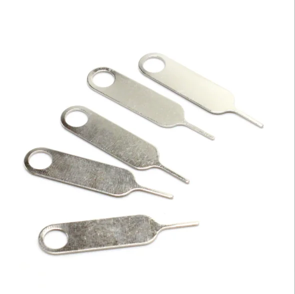 Factory Stock Oval Stainless Steel Sim Card Tray Removal Spring Steel Ejector Pin Key Tool Pin