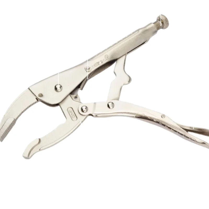 Industrial Steel Vise-Grip Locking Pliers Set with Curved Jaw and Wire Cutter Clamp Type for Pipe Clamp