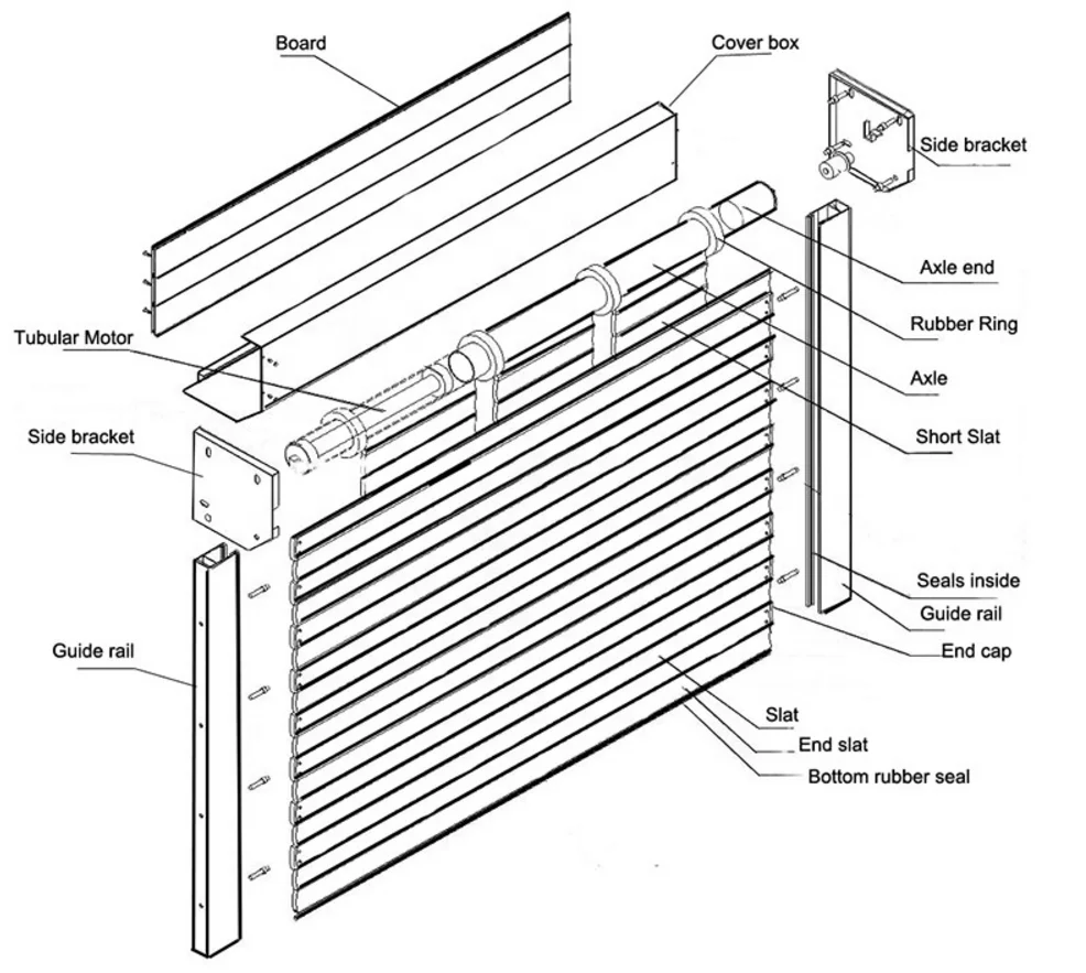 Cheap Electric Aluminum Rolling Shutter Automatic Garage Door Storage Manual Roller Shutter Doors