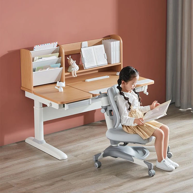GMYD M6 Particle Board Environmental Protection Non-toxic Adjustable Height Ergonomic Kids Study Table and Desk