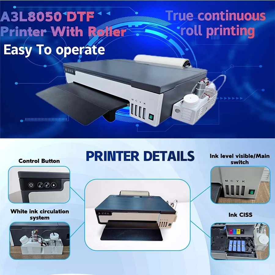 A3 size T Shirt Tshirt L18058 Dtf Printer Printing Machine XP600 Printer Dtf Machine For T-shirt Small Business Ideas