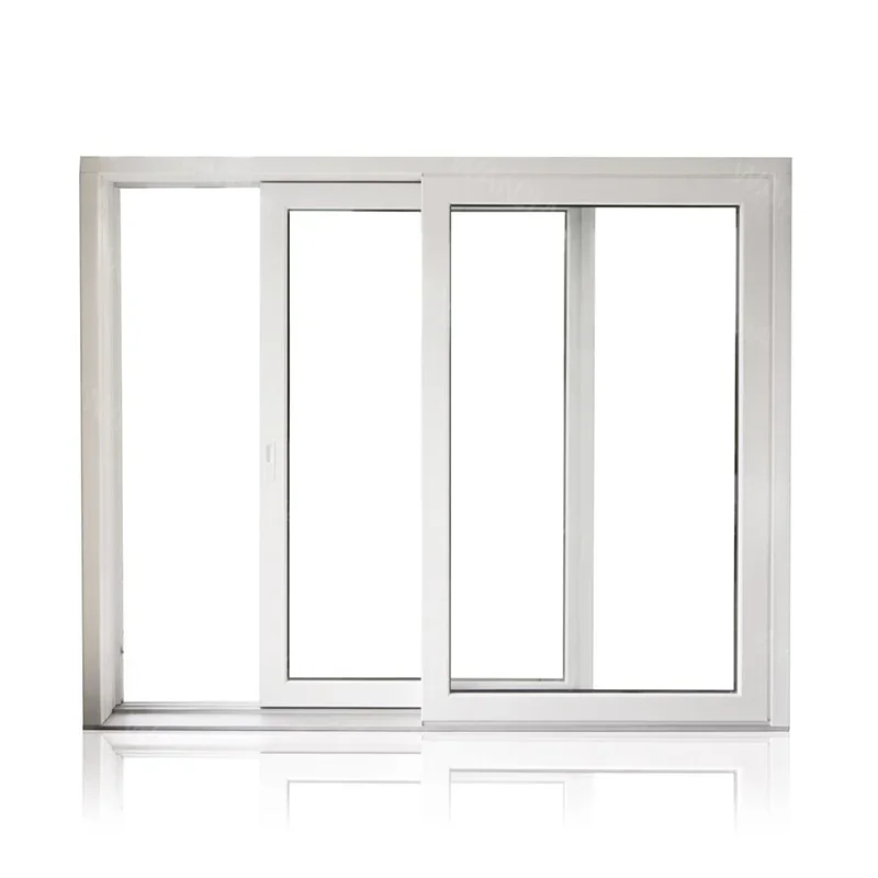 Energy saving waterproof high rail glass sliding window white upvc window double glazed pvc sliding windows